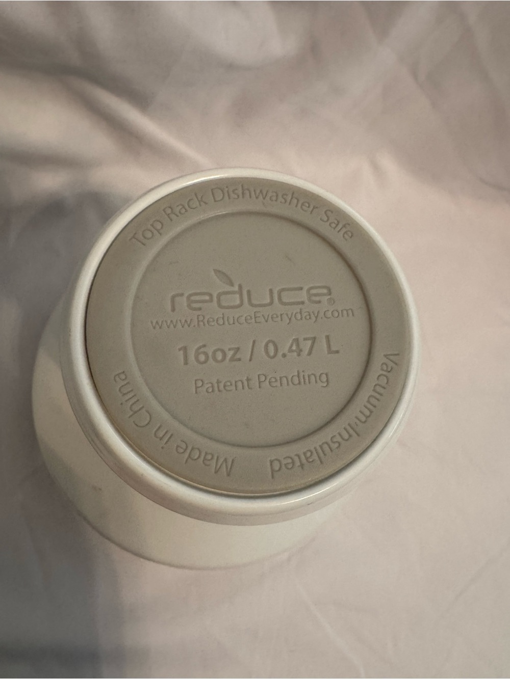 Reduce saltini 16oz Insulated cocktail tumbler - white